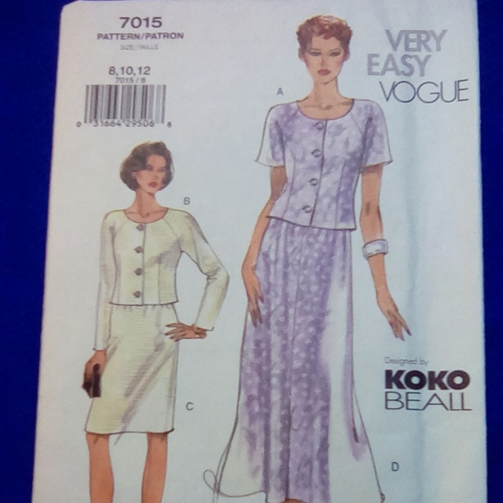 VOGUE Very Easy Vogue Top Skirt 8-10-12